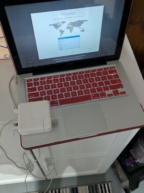 Apple MacBook Pro with Red Keyboard Cover - Red